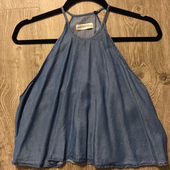 Zara denim crop top - Picture 3 of 4